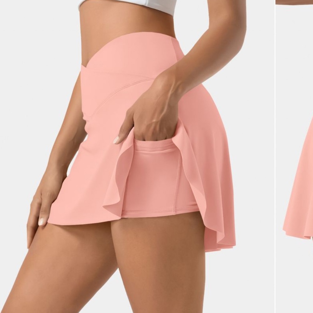 Halara Peach Softlyzero Airy Tennis Golf Skirt